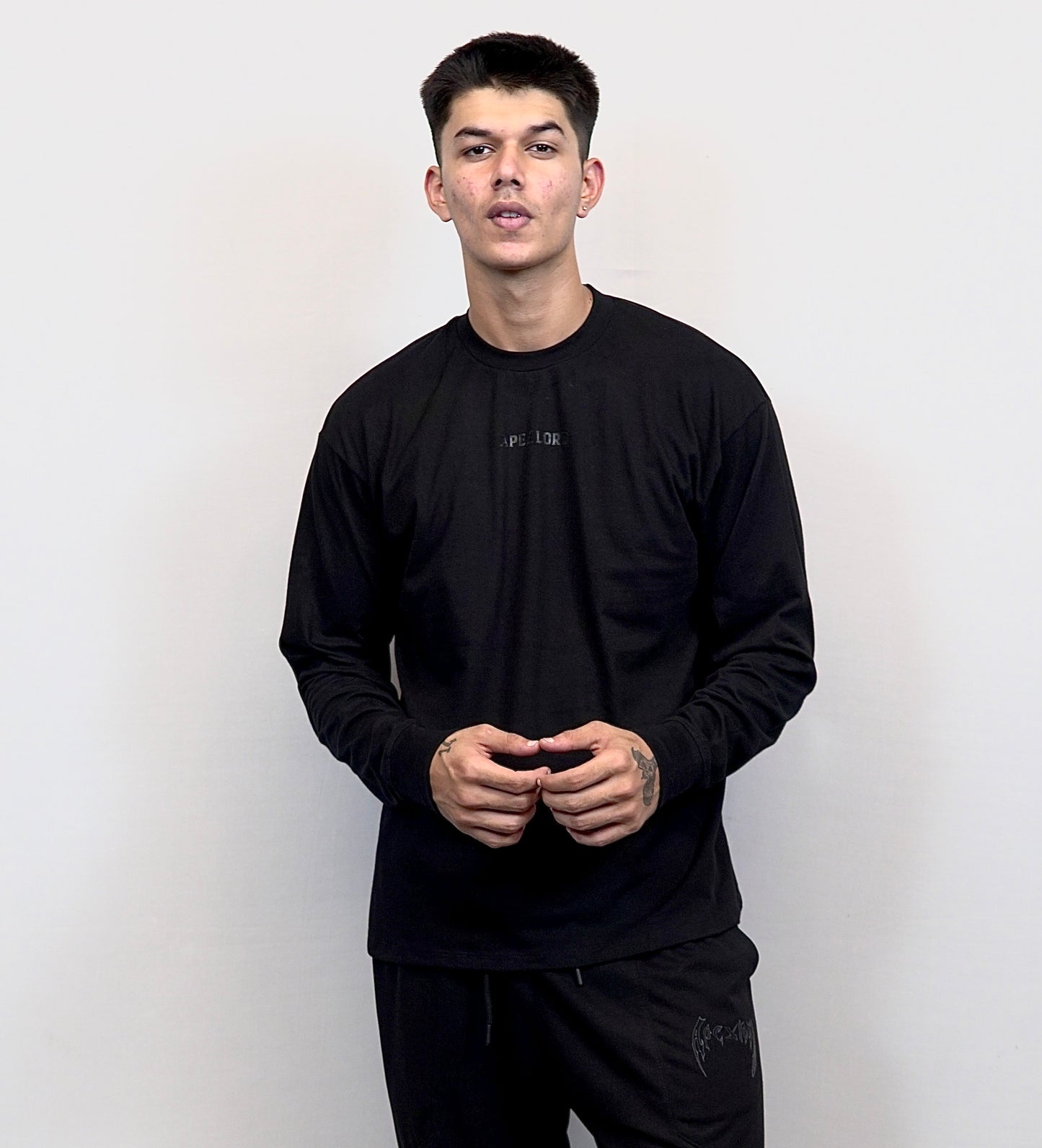 Full sleeves pure cotton black T-Shirt