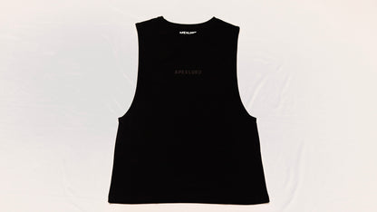 Apexlord Printed Black Tank Top